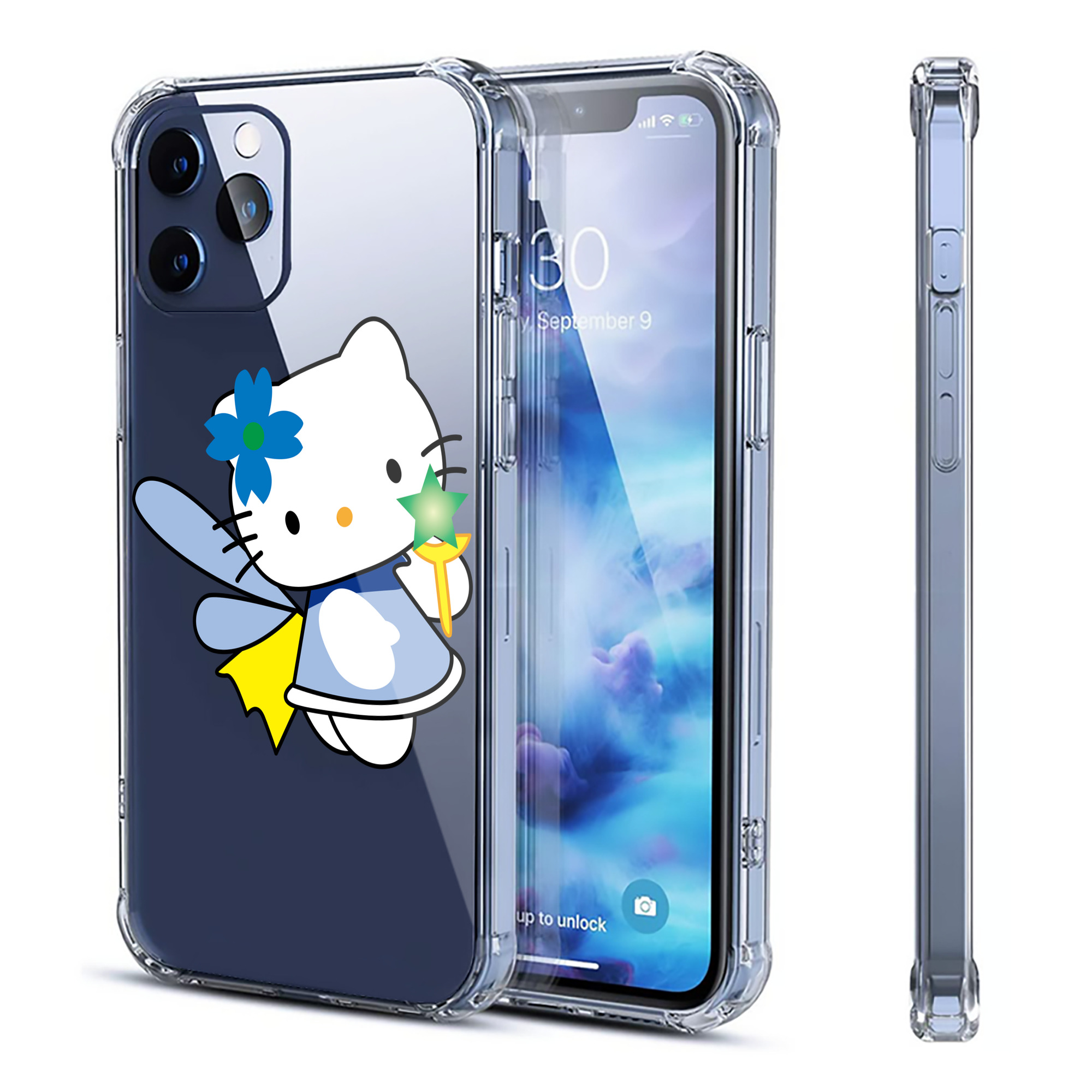 （画像用） Hello Kitty ハローキティ 【iPhone 12シリーズ対応】透明スマホケース（クリアソフトケース）
